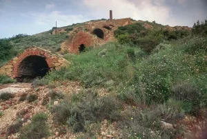 Sardinian Landscape Photography Drucke: Mining structures, Monteponi, mining complexes of Iglesiente, Sardinia, Italy