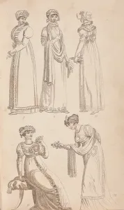 Fashionable Women Drucke: Fashions for, 1806 (print)