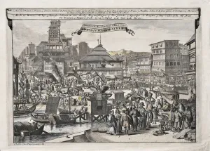 Fernost Drucke: Bantam, Java, Indonesien (Gravur)