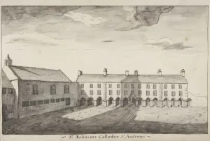 Zeichnungen Drucke: St Andrews Delineated - St Salvators Colledge St Andrews (Bleistift auf Papier)