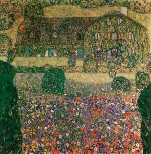 Drucke von XAM68627 Landhaus am Attersee um 1914 (Öl auf Leinwand) von Klimt Gustav Klimt Drucke: Landhaus am Attersee um 1914 (Öl auf Leinwand)