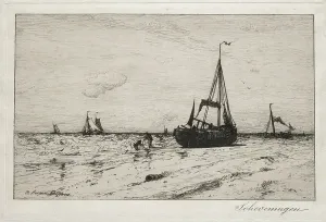 North America Coastal Scenery Drucke: Scheveningen (etching)