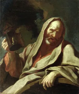 Diogenes mit der Lampe, um 1720 - 1740 Öl auf Leinwand