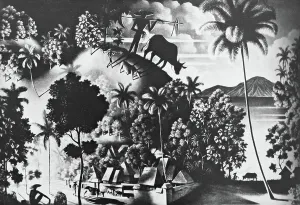 Drucke von 2596983 Landschaft mit Schattenkuh, 1939 (Öl auf Leinwand) von Spies, Walter (1895-1942); Arma Museum, Ubud, Bali, Indonesien; Foto © Stefano Baldini Zeitgenössische Kunst Drucke: Landschaft mit Schattenkuh, 1939 (Öl auf Leinwand)