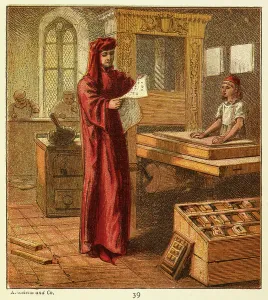 UK Historical Figures Drucke: The first English printer'