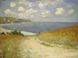 Drucke von CH103888 Der Weg durch das Getreide in Pourville, 1882 (Öl auf Leinwand) von Monet, Claude (1840-1926); 58.2x78 cm; Denver Art Museum, CO Claude Monet Drucke: Weg im Getreide bei Pourville, 1882 (Öl auf Leinwand)