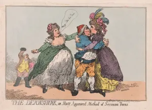 Cartoons, Karikaturen Und Humor Drucke: Der Devonshire, oder Die Meist Geehrte Methode der Stimmen Sicherung, pub.