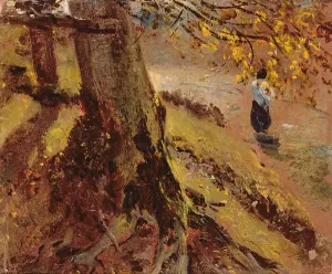 John Constable Artwork Drucke: Study of tree trunks