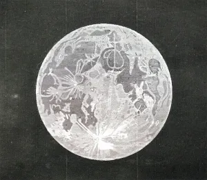 Ancient Astronomical Maps Drucke: A map of the moon based on observations