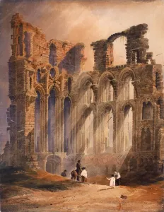British Landscape Artwork Drucke: Tynemouth Priory (bodycolour on paper)