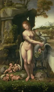 Greek Mythological Paintings Drucke: Leda and the Swan