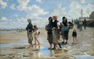 Drucke von XOS496892 Auf dem Weg zur Jagd oder Setting Out to Fish John Singer Sargent Drucke: Auf dem Weg zur Fischerei, oder Setzen sich zum Fischer aus; Gemälde vom Jahre 1878