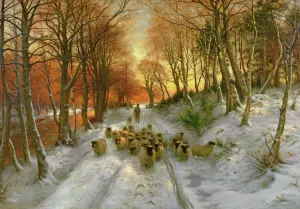 Drucke von BAL 12547 Leuchtete mit Tonen von Abendstunden durch die Gemälde von Farquharson, Joseph (1846 - 1935) ; Roi Miles Feine Bilder; schottisch, urheberrechtlich nicht geschützt F Drucke: Mit einer Farbe der Abendstunden leuchtete es auf