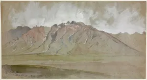 Aquarellierte Landschaften Drucke: Die Rubyrage, Nevada, 1879 (w/c, gouache und Graphit)