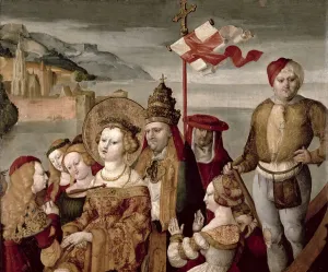 Die Legende von St. Urs ula, um 1530 (Öl auf Leinwand).