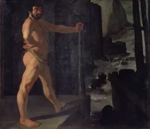 Drucke von SCP 36849 Herkules Änderung der Flusslauf des Alphros durch Zurbarán, Francisco de (1598 - 1664) ; Prado , Spanien , Madrid ; spanisch aus dem öffentlichen Bereich Madrid Drucke: Herkules ändert den Lauf des Flusses Alfeus