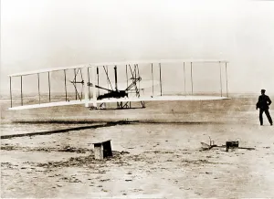 Classic Airplane Photographs Drucke: First flight of Wright in 1903