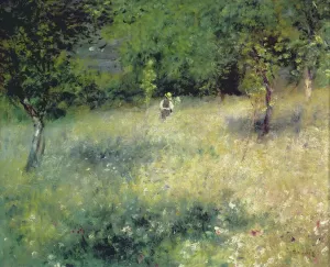 Drucke von Renoirs Bal5711 Frühling in Chatou um 1872/75 ; 59 x 74 cm Privatbesitz Französisch öffentlich urheberrechtlich nicht geschützt Impressionistische Gemälde Drucke: Sprung in Chatou, um 1872-75