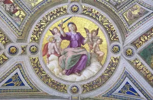 Drucke von 868142 Gerechtigkeit, 1508, Raphael, 1483-1520, Decke des Raumes der Signatur, Raphaelsräume, Fresko im Vatikanmuseum in Rom (Raffael Sancio von Urbino) (1483-1520); Foto © Stefano Baldini Vatikanstadt Drucke: Gerechtigkeit, 1508, Raphael, 1483-1520