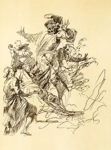Pen And Ink Sketches Drucke: Composition study