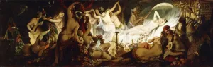 Der Harem, (Öl auf Leinwand).