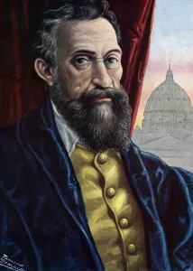 Drucke von ELD4856208 Renaissance: Portrait von Michelangelo Buonarroti genannt Michelangelo (Michelangelo oder Michel Ange, 1475 - 1564) Michelangelo Buonarroti Drucke: Renaissance: Portrait von Michelangelo Buonarroti genannt Michelangelo (Michelangelo oder Michel Ange)