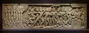 Buddhist Symbolism Drucke: The archery test. Indonesia, Java, Boroduru. End of the 19th century