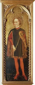 Musical Instrument Paintings Drucke: St. Genesius, section triptych panel
