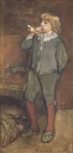 Der Trompeter (Gouache auf Papier).