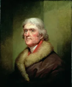 Drucke von Porträt von Thomas Jefferson Rembrandt Drucke: Porträt von Thomas Jefferson, 1805 (Öl auf Leinwand)