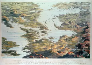 Blick über die Ostsee und der Weg des Flottenroutens von Spitzkopf nach Sankt Petersburg