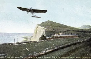 Luftfahrt Drucke: Überschreitung der Kanalstraße - Blériot landet in Dover