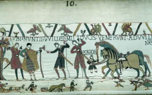 Unbekannter Künstler Drucke: Harold, der kam zu informieren des Herzogs von Nordgau Wilhelm den Eroberer (1027-1087)