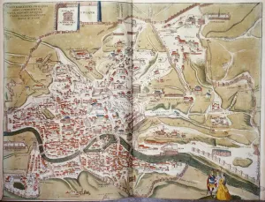Unbekannter Künstler Drucke: Karte von Rom 1570 - in Civitatis Orbis Terrarum