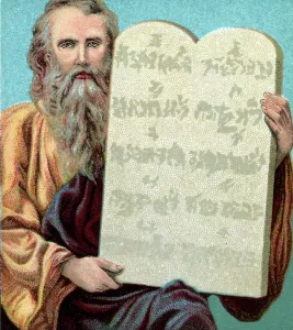 Die Zehn Gebote Drucke: Bildunterricht, 1910.