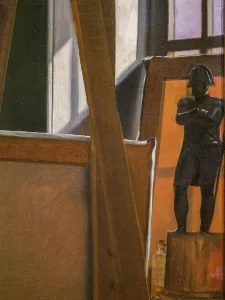 Ein Schlachtengemälde-Maler (Jergen Sonne) in seinem Atelier, um 1826 (Öl auf Leinwand).
