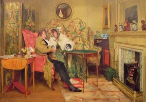 Ein besorgter Besucher (Öl auf Leinwand)