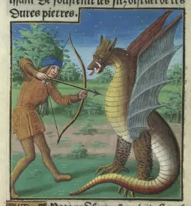 Mythical Beast Images Drucke: Killing the Python