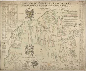 Great Britain British Culture Drucke: A New and Correct Map of Hackney-Marsh