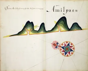 Latin America Maps Drucke: Amilpas, 1685 (bound sheet)