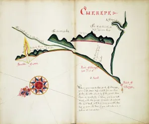 South American Maps Drucke: Cherepe, 1685 (bound sheet)