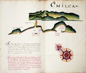 South America Maps Drucke: Chilca, 1685 (bound sheet)
