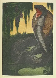 Reptile Artwork Drucke: A cobra