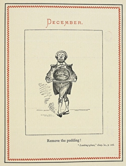 Alice In Wonderland Illustrations Drucke: December. Remove the pudding!