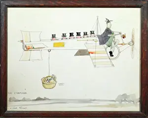 Vintage British Art Drucke: The Eton Plane