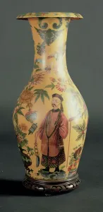 Französische Decalcomanien-Vase, um 1840
