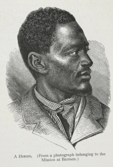 African Man Portrait Drucke: A Herero