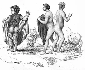 French Historical Art Drucke: Human curiosites