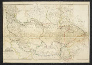 Antique Cartographic Artwork Drucke: A map of Central Asia