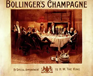 Männerwasser - Werbung für Bollinger Champagner, Anfang 20. Jahrhundert (Druck)